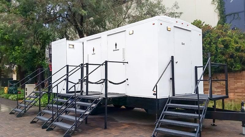 our luxury restroom trailers can be customized to fit specific event needs and requirements